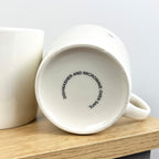 Set of 2 Cream 'Made with Love' 💙 Heart Mugs