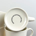 Set of 4 Cream 'Made with Love' 💙 Heart Mugs