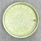 32.5cm Moroccan Pattern Decorative Metal Tray – Green