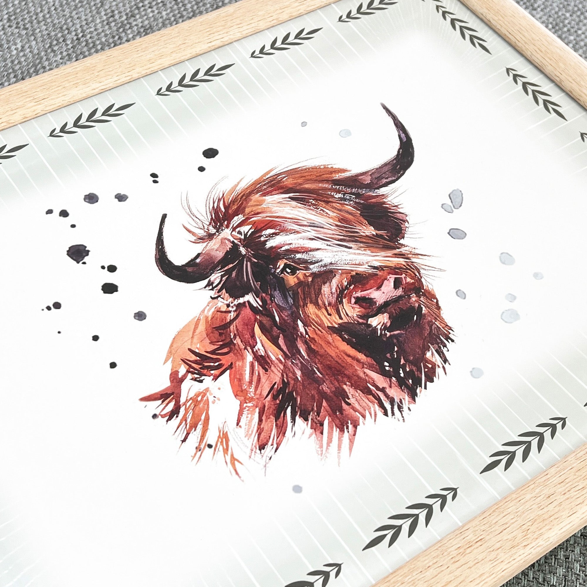 Highland Cow Padded Lap Tray