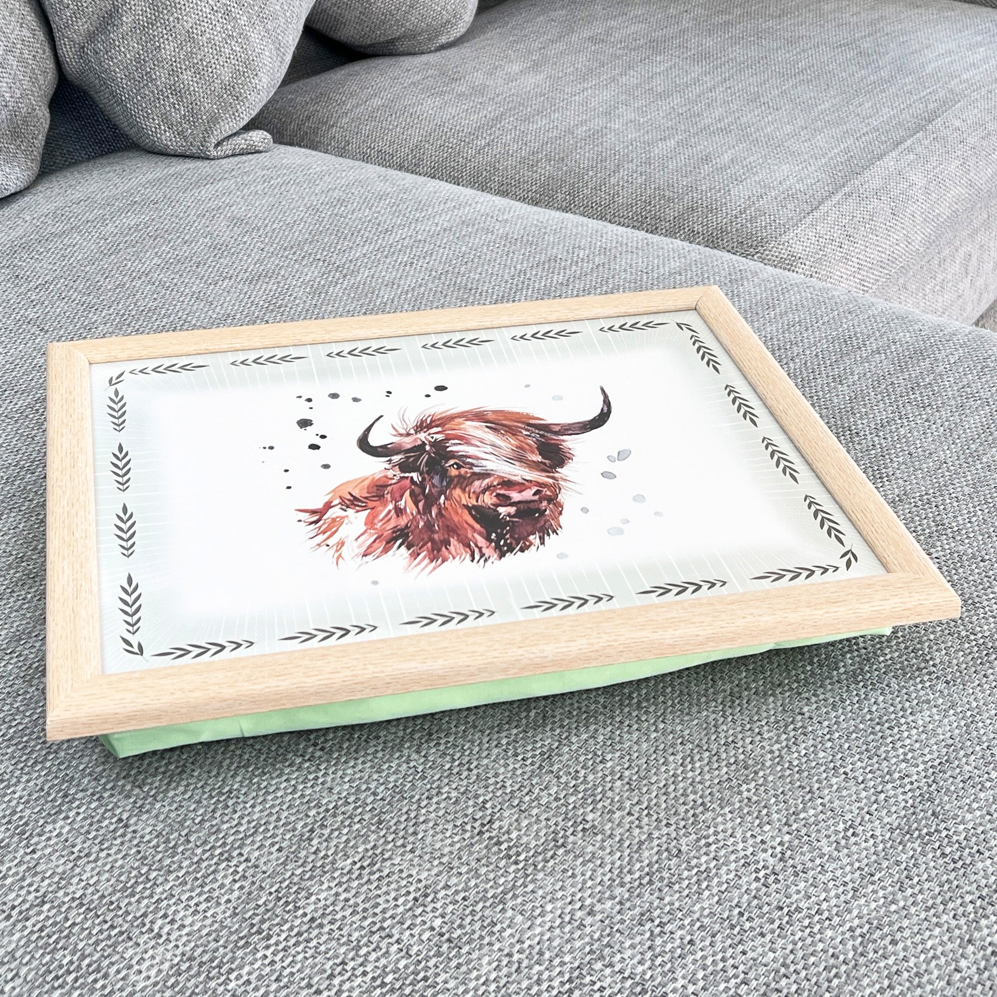 Highland Cow Padded Lap Tray