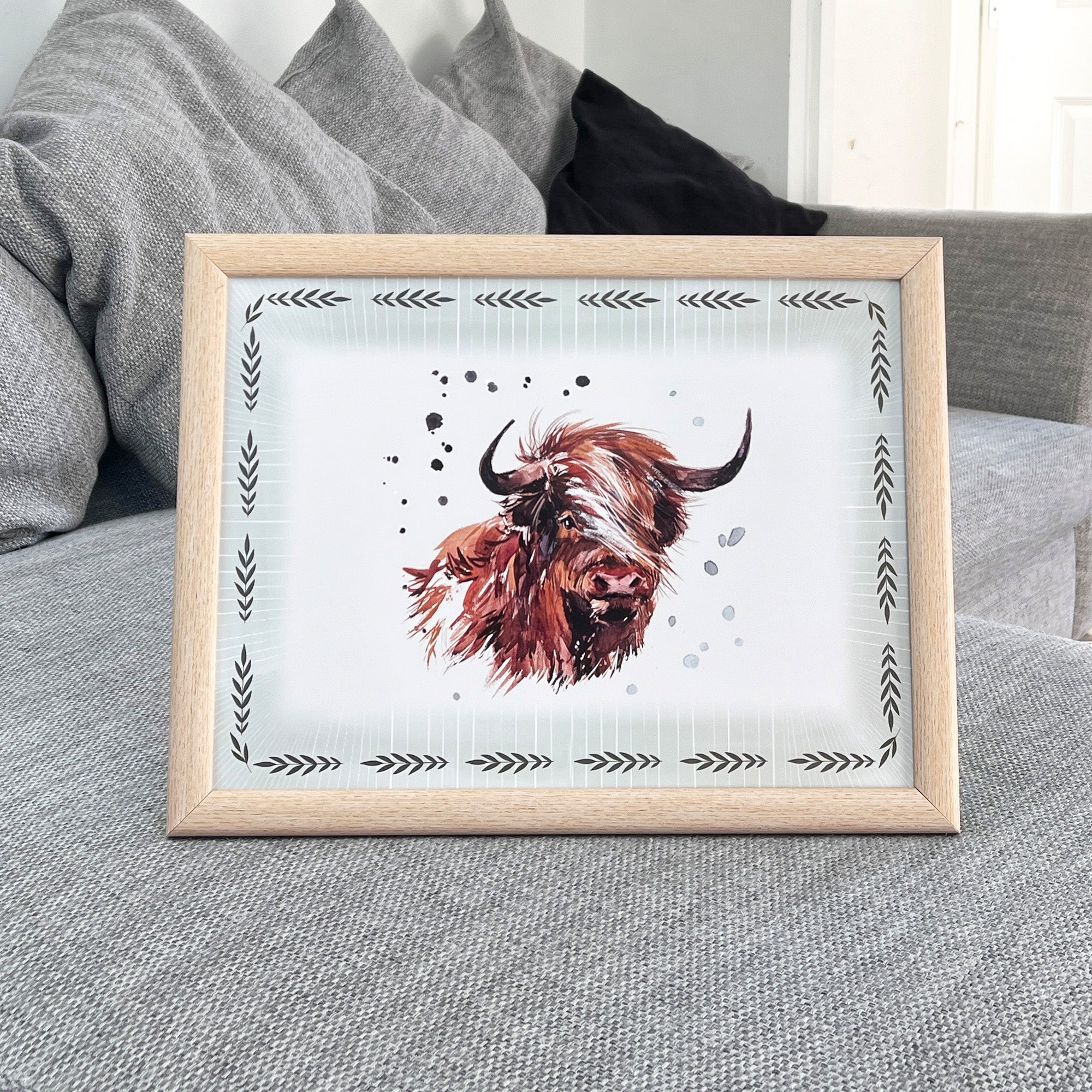 Highland Cow Padded Lap Tray