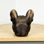 14cm Bronze French Bulldog Head Ornament - Resin