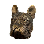 14cm Bronze French Bulldog Head Ornament - Resin