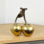 18cm Gold Cherries Fruit Ornament – Resin