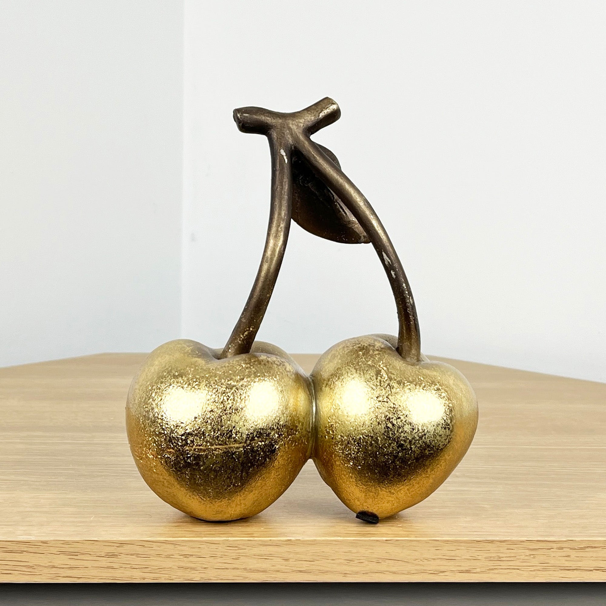 18cm Gold Cherries Fruit Ornament – Resin