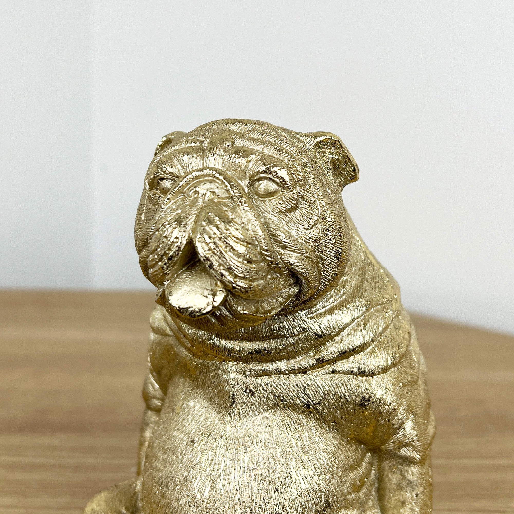 14.5cm Fat Sitting Pug Dog Ornament - Resin