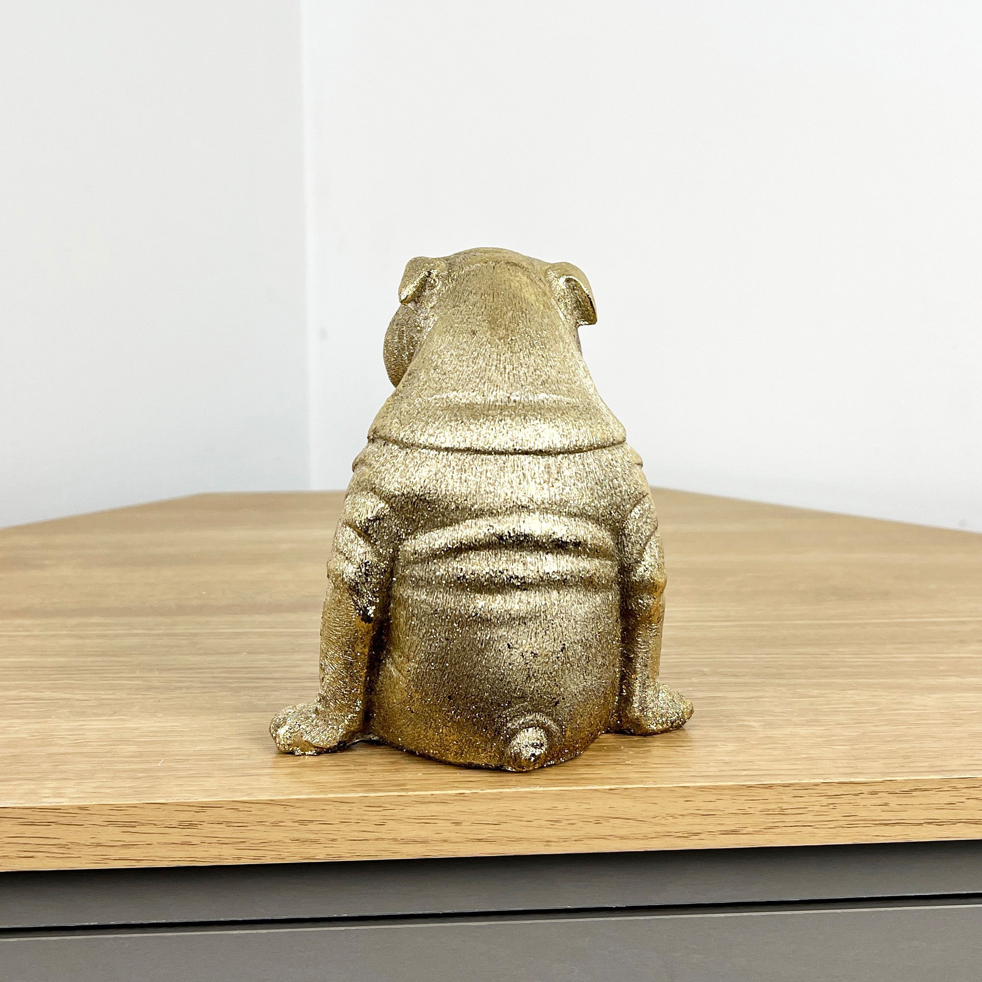 14.5cm Fat Sitting Pug Dog Ornament - Resin