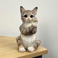 19cm Up Yours Middle Finger Cat Ornament – Resin
