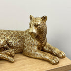30cm Gold Leopard Ornament - Resin