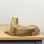 30cm Gold Leopard Ornament - Resin