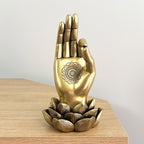 21cm Lotus Flower Gold Hand Ornament - Resin