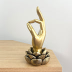 21cm Lotus Flower Gold Hand Ornament - Resin