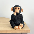 17.5cm Cute Confused Monkey Ornament - Resin