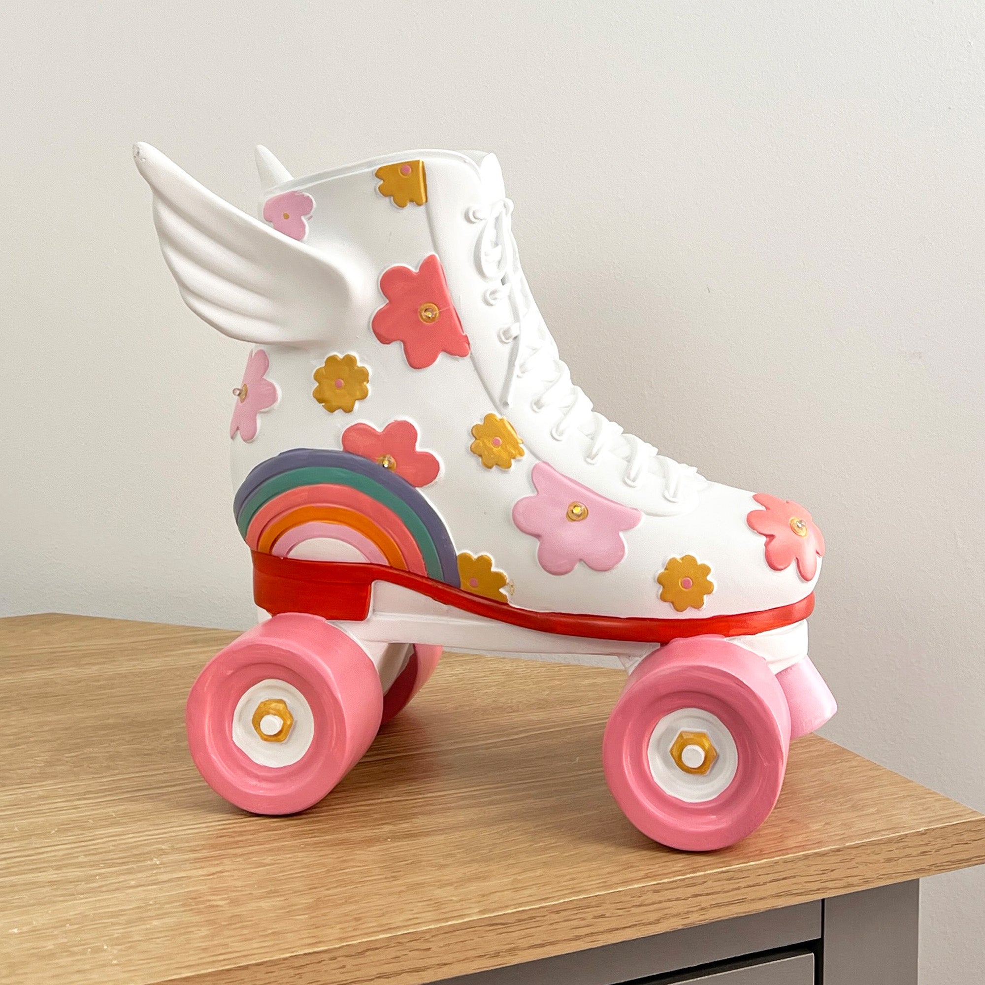 25cm LED Light Up Funky Roller Skate Ornament - Resin