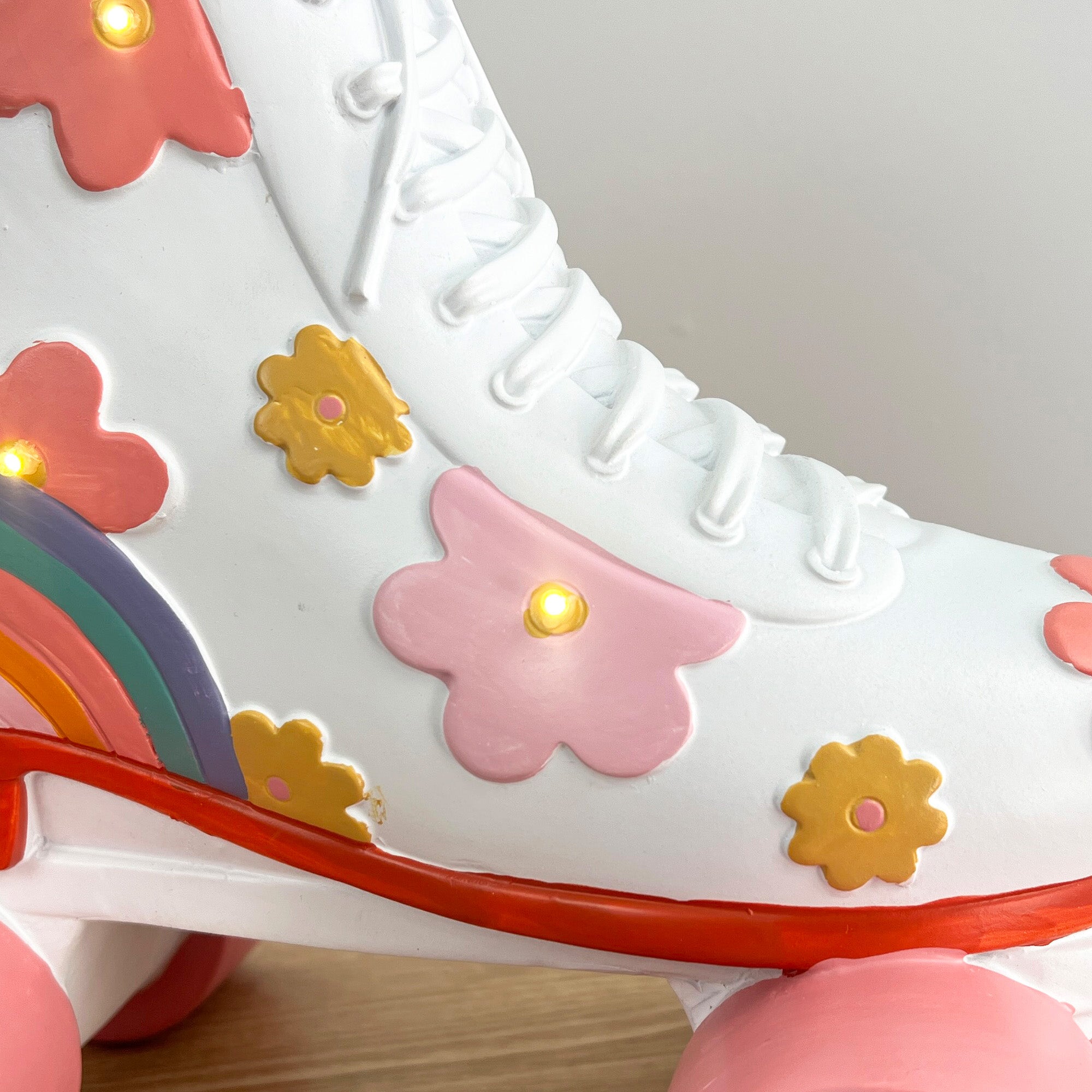 25cm LED Light Up Funky Roller Skate Ornament - Resin
