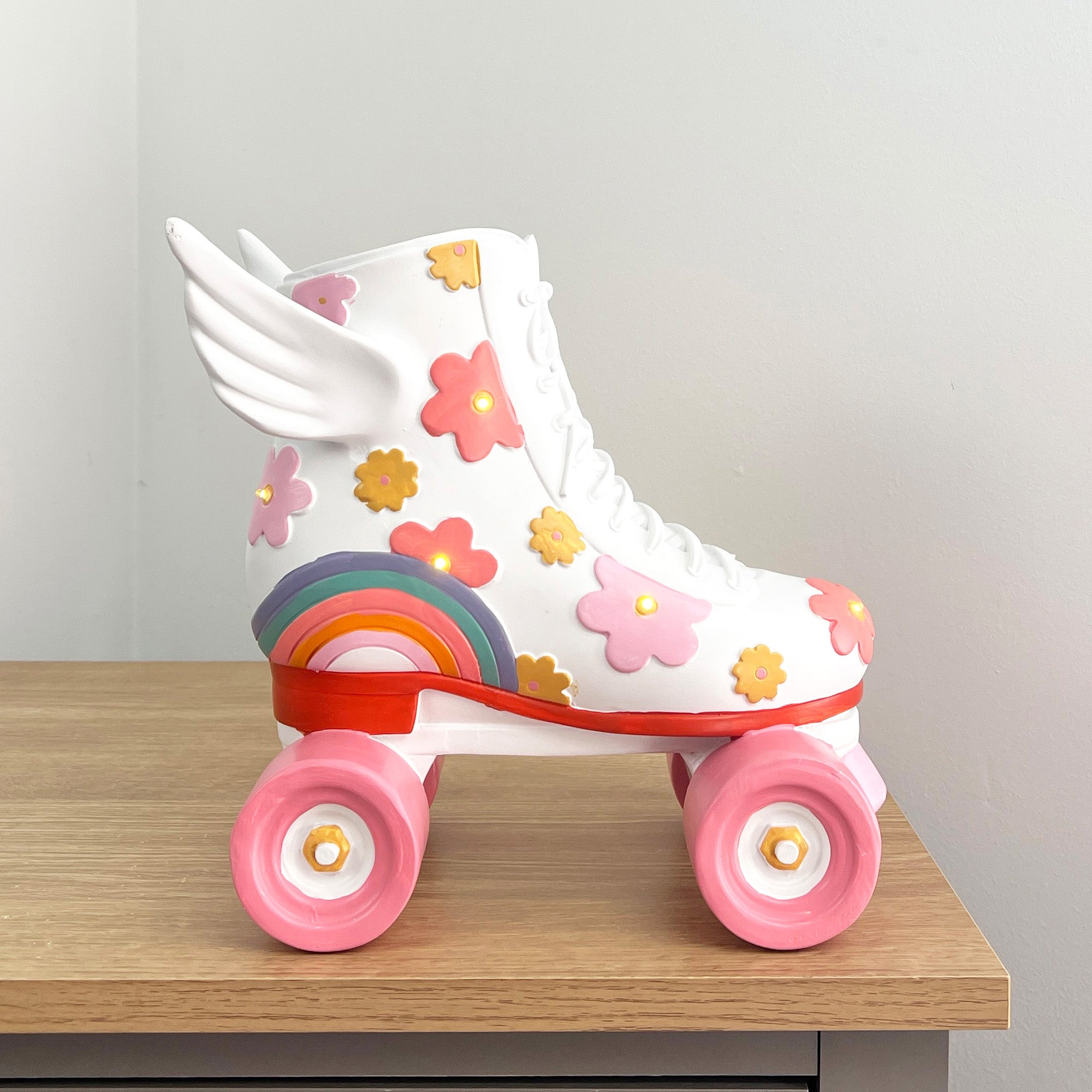 25cm LED Light Up Funky Roller Skate Ornament - Resin