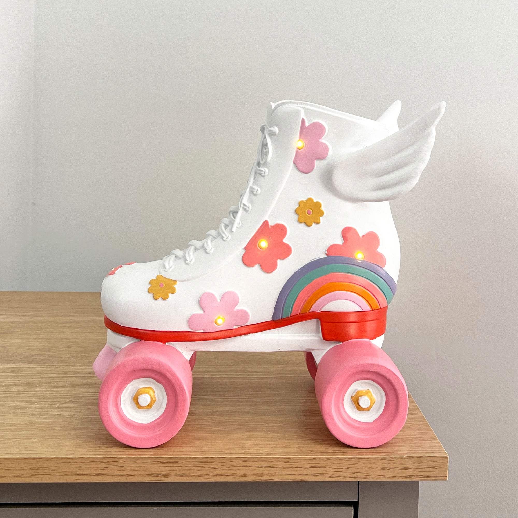 25cm LED Light Up Funky Roller Skate Ornament - Resin