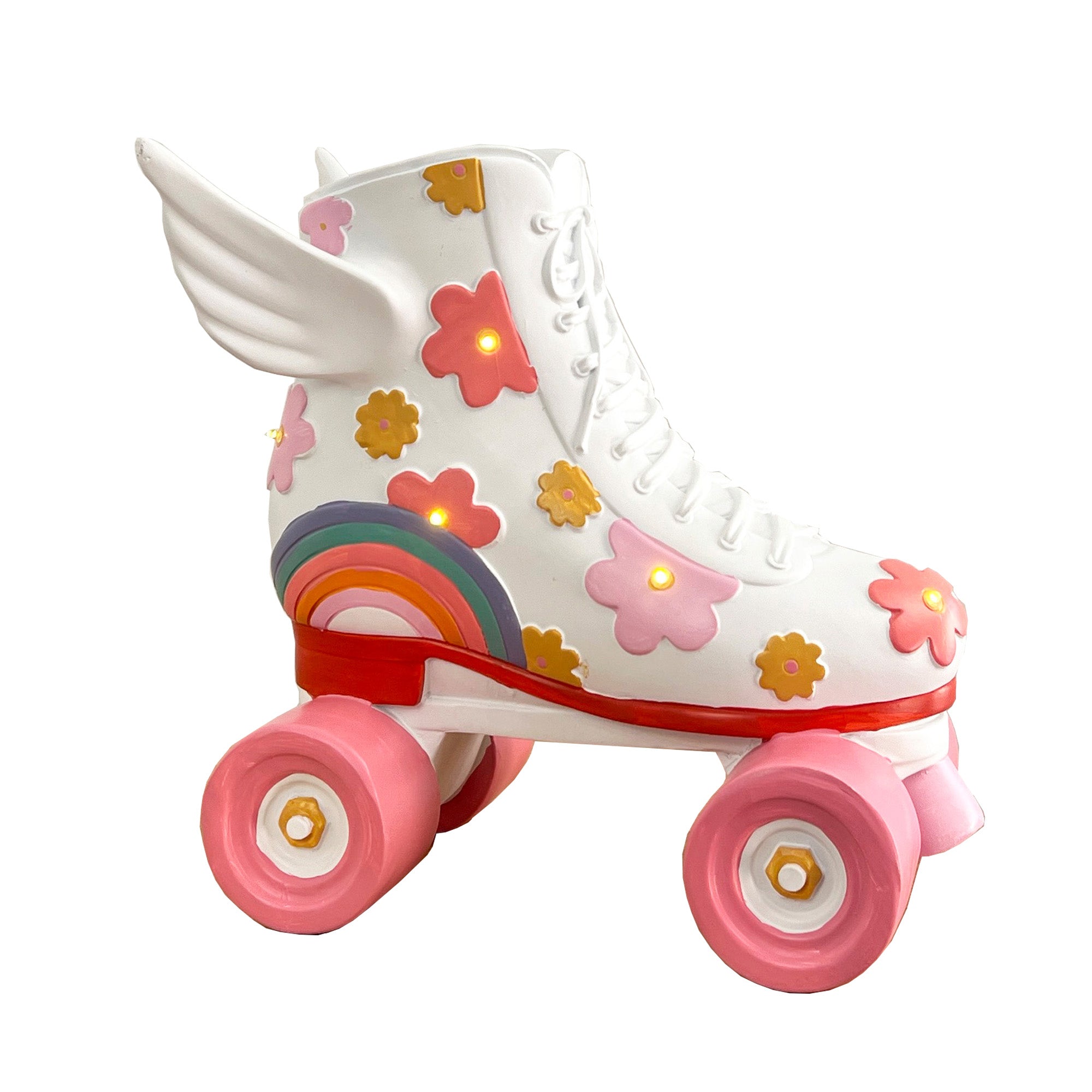 25cm LED Light Up Funky Roller Skate Ornament - Resin