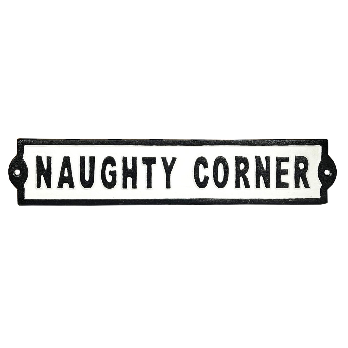 31.5cm Naughty Corner Cast Iron Wall Sign