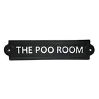 26.5cm 'The Poo Room' Cast Iron Wall Sign / Plaque