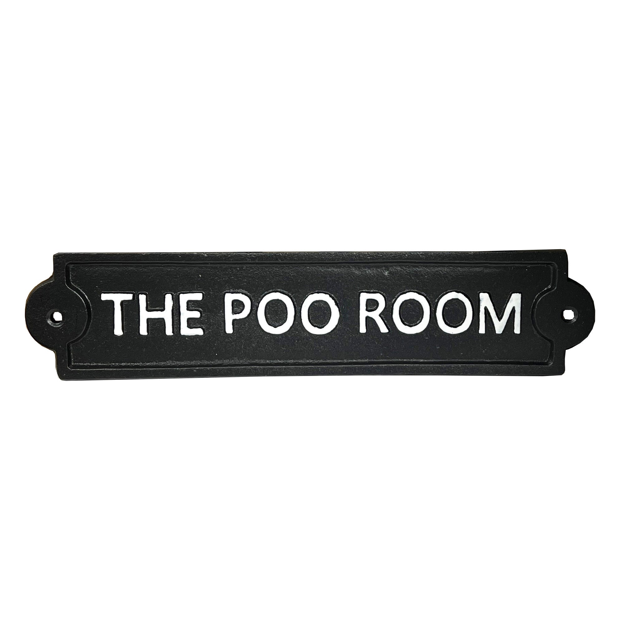 26.5cm 'The Poo Room' Cast Iron Wall Sign / Plaque