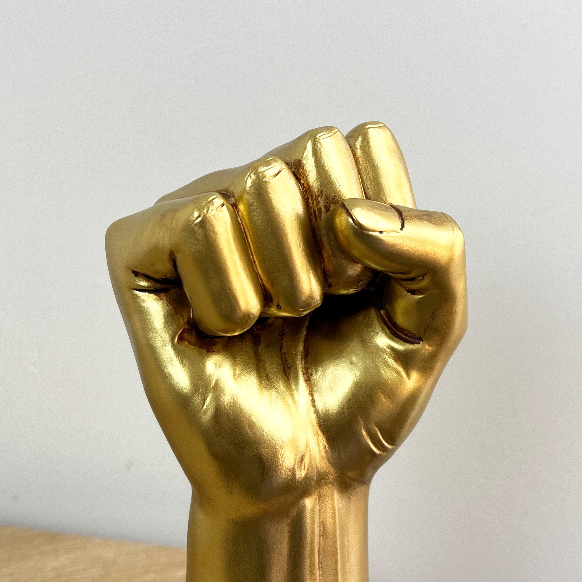 22cm Gold Hand Power Fist Ornament - Resin