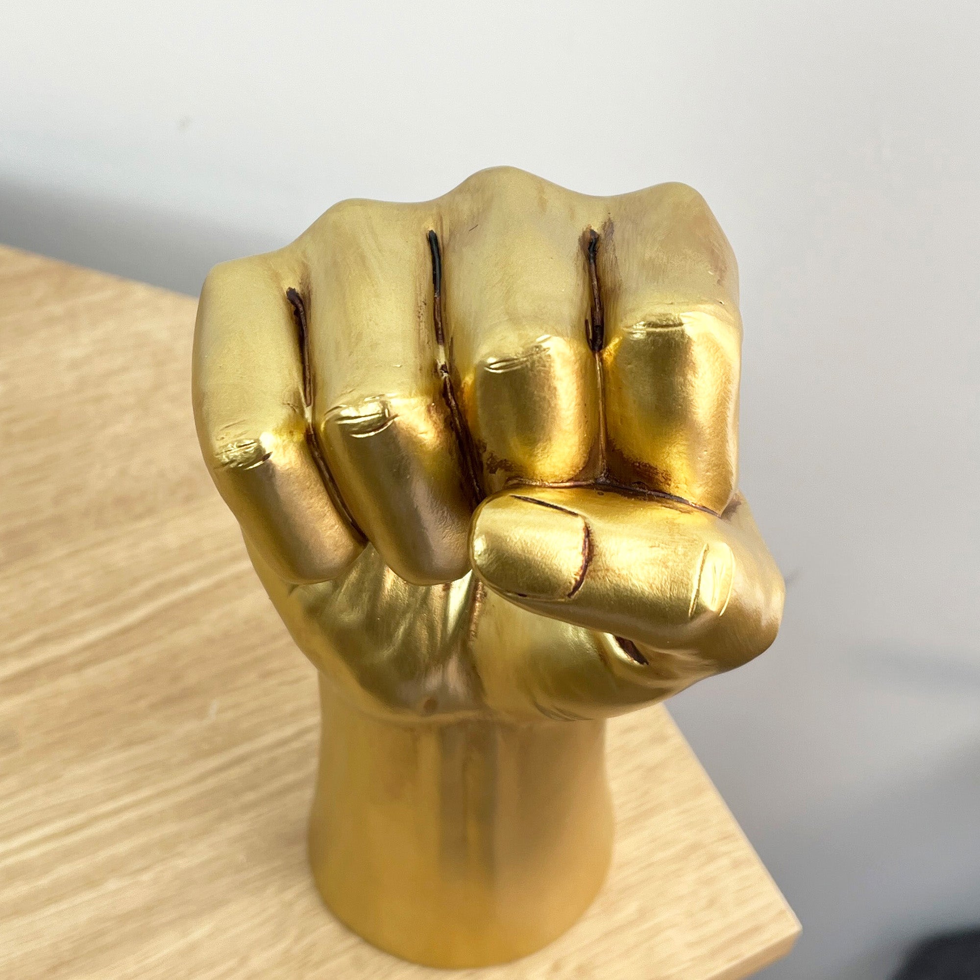 22cm Gold Hand Power Fist Ornament - Resin