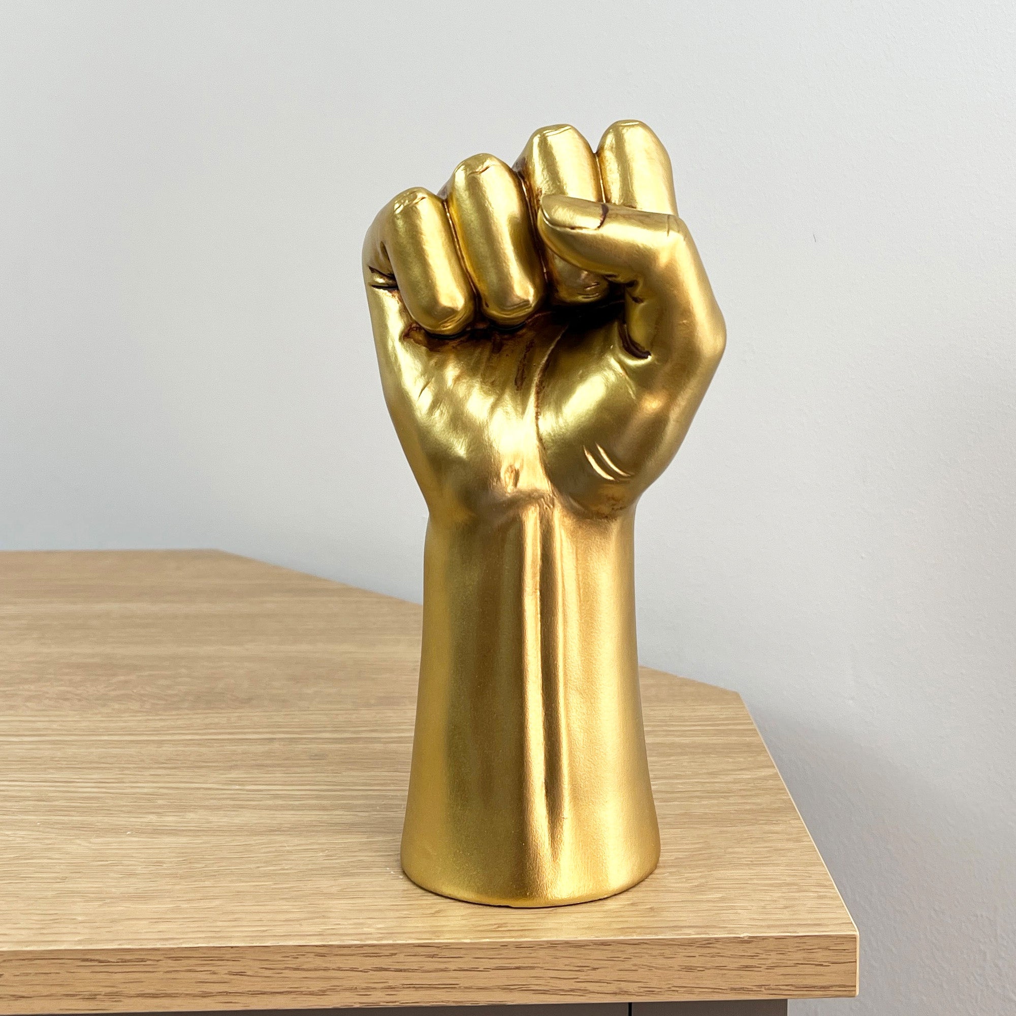 22cm Gold Hand Power Fist Ornament - Resin