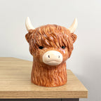 18cm Highland Cow Kitchen Utensil Pot / Jar