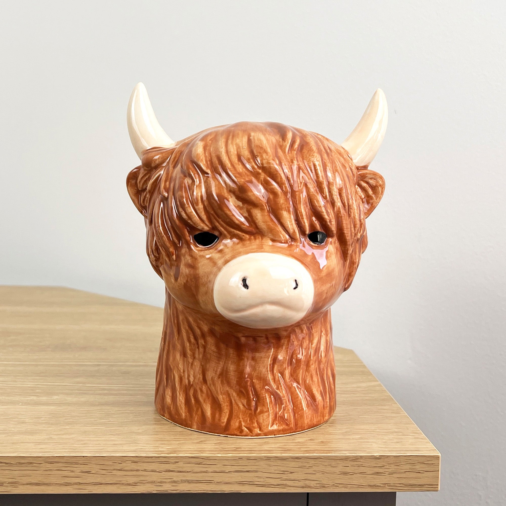 18cm Highland Cow Kitchen Utensil Pot / Jar