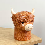 18cm Highland Cow Kitchen Utensil Pot / Jar