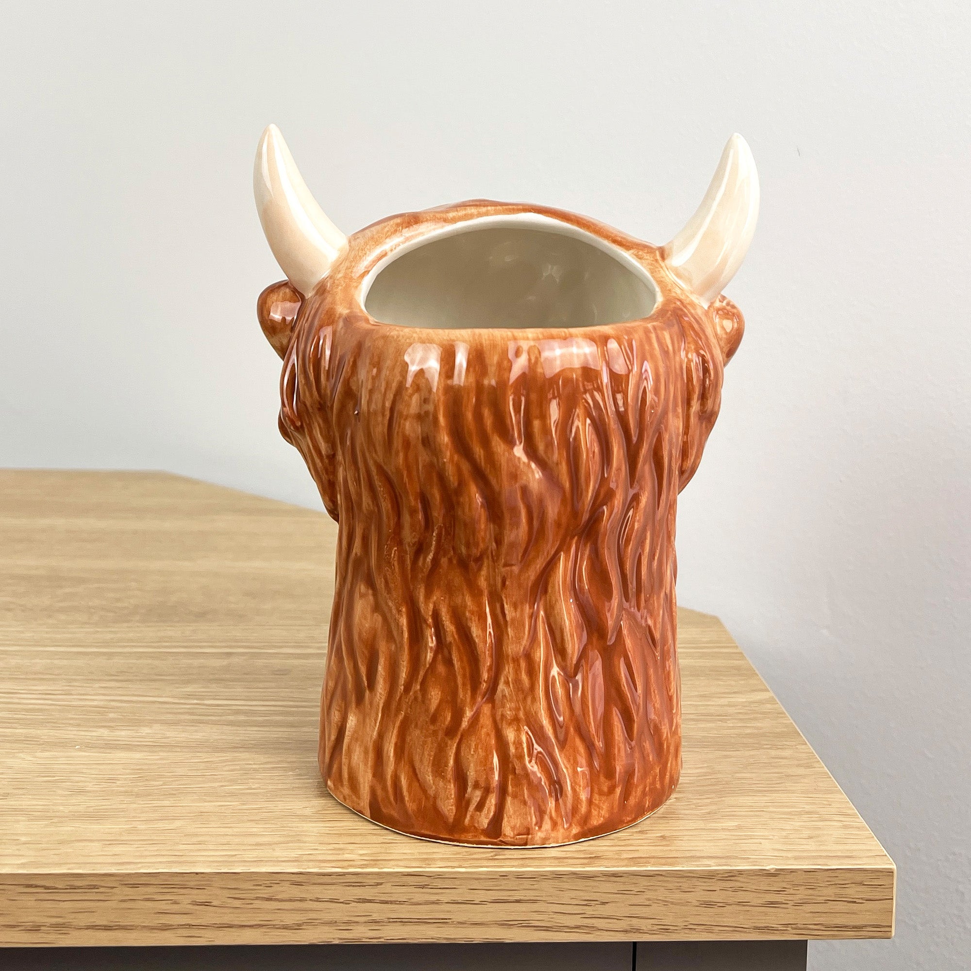 18cm Highland Cow Kitchen Utensil Pot / Jar