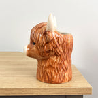 18cm Highland Cow Kitchen Utensil Pot / Jar