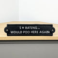 '5 ⭐ Rating Would Poo Here Again' Funny Toilet Wall Sign / Plaque