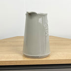 19cm 'Fleur De Lis' Kitchen Storage Jug - Grey