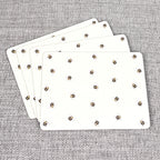 Set of 4 Placemats and Coasters - Pale Green Bee Design