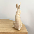 26cm Wood Effect Resin Hare Ornament