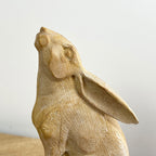 20cm Wood Effect Resin Gazing Hare Ornament