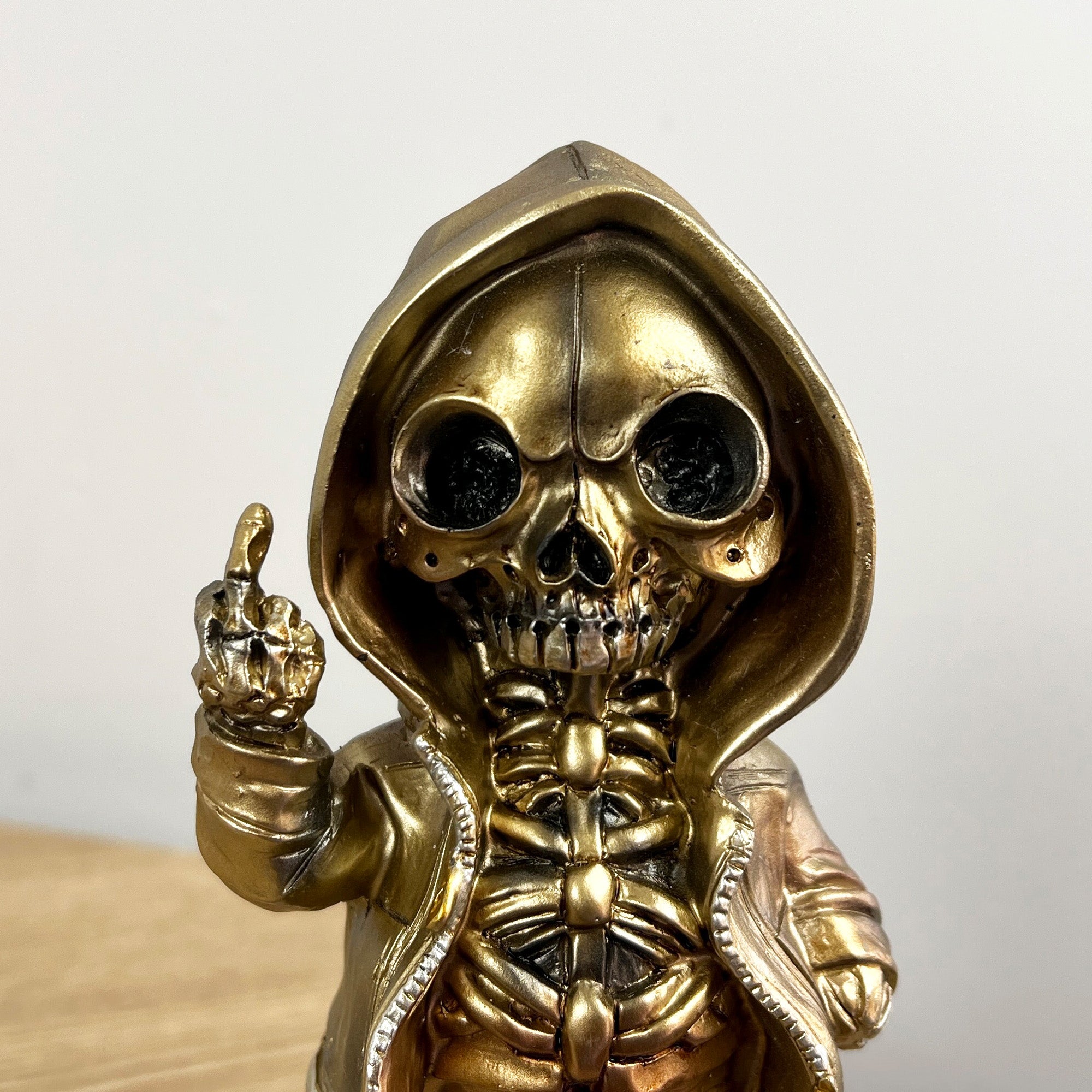 15.5cm Middle Finger Skeleton Ornament - Resin