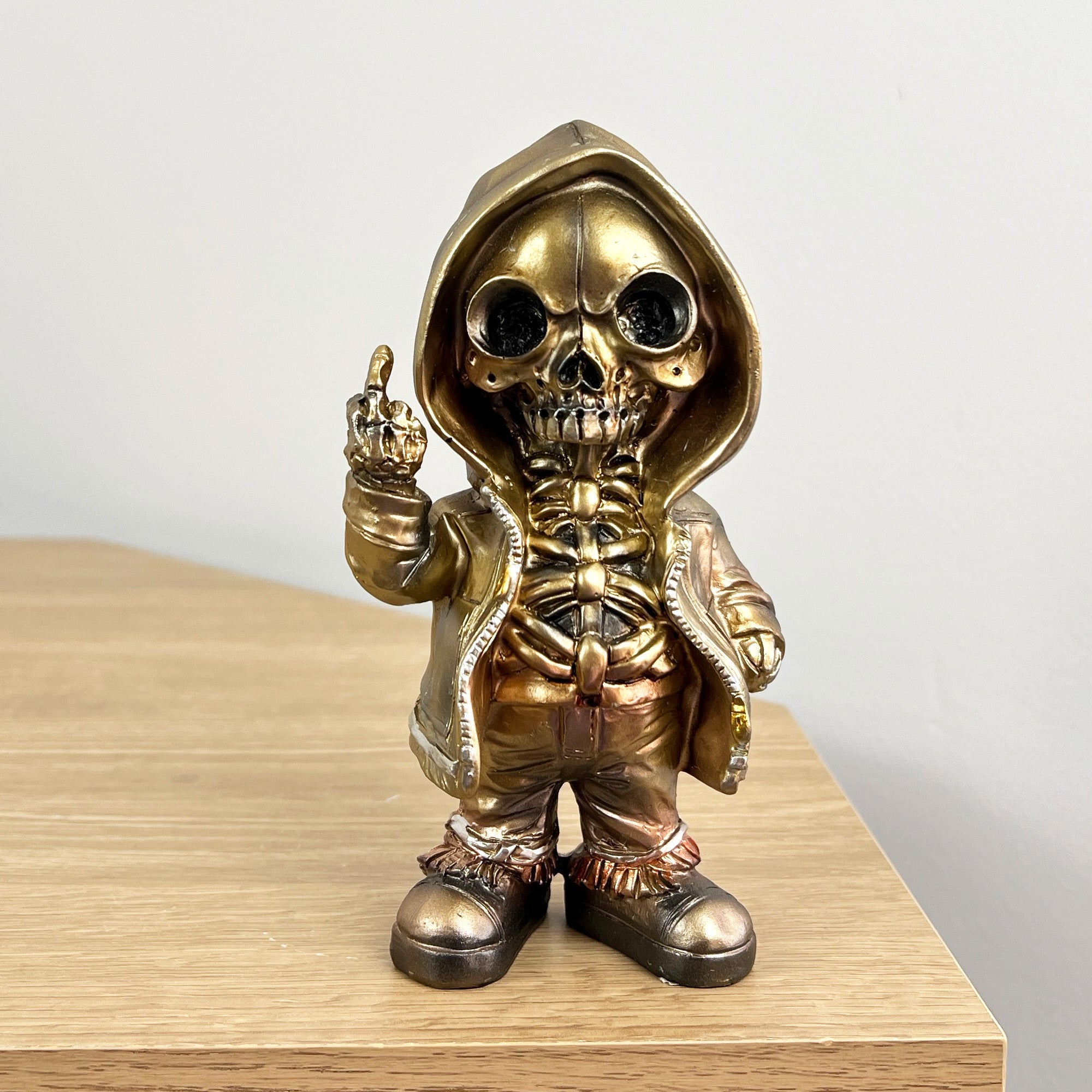 15.5cm Middle Finger Skeleton Ornament - Resin