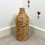 40cm Large Woven Water Hyacinth Floor Standing Vase