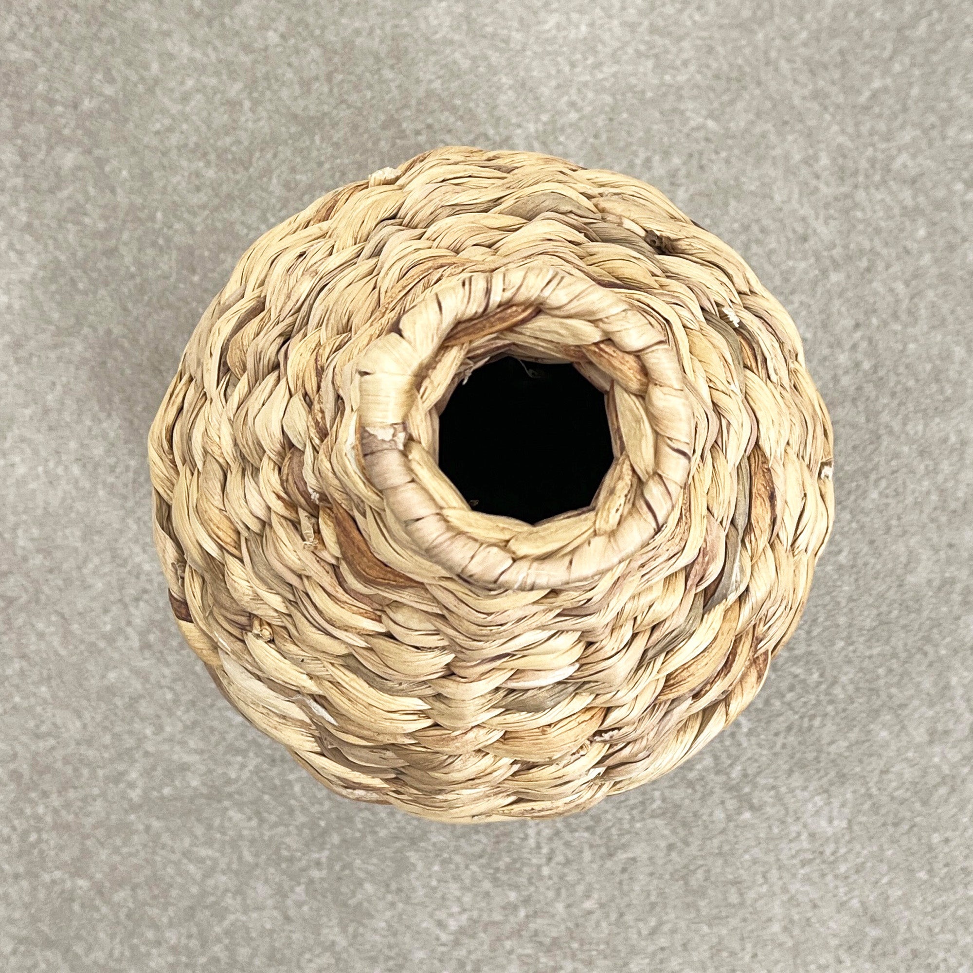 40cm Large Woven Water Hyacinth Floor Standing Vase