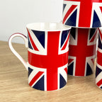 Set of 4 Union Jack UK Flag 250ml Mugs - Fine China