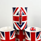 Set of 4 Union Jack UK Flag 250ml Mugs - Fine China