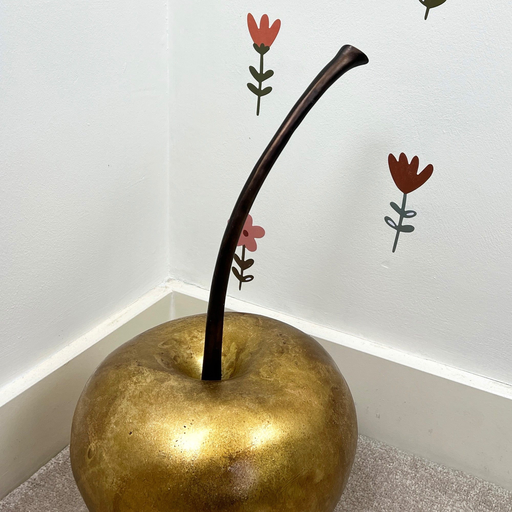 47cm Extra Large Gold Cherry Ornament – Resin