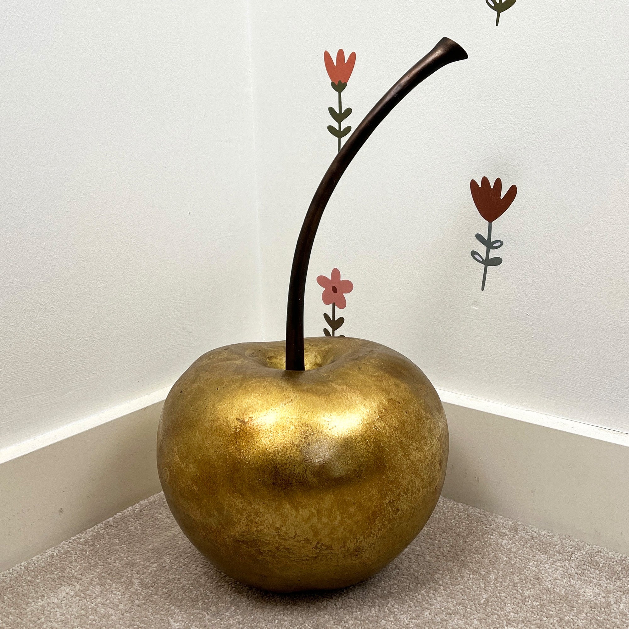 47cm Extra Large Gold Cherry Ornament – Resin