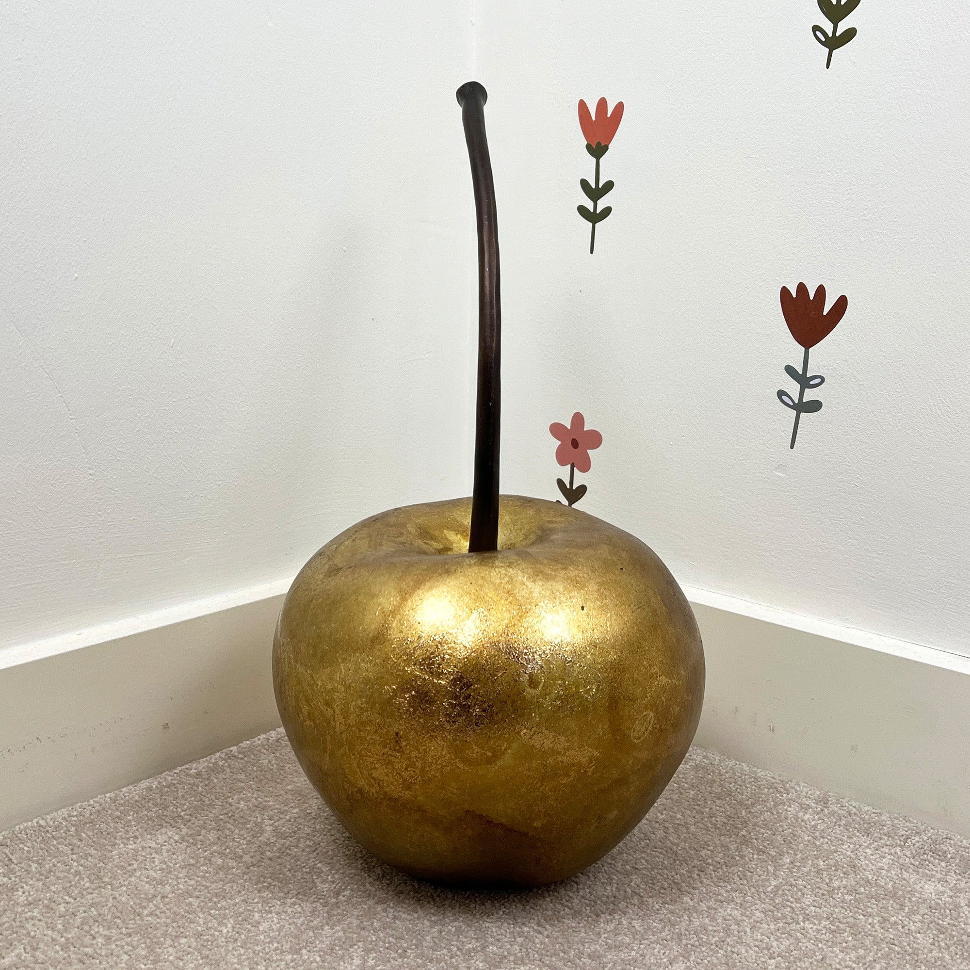 47cm Extra Large Gold Cherry Ornament – Resin