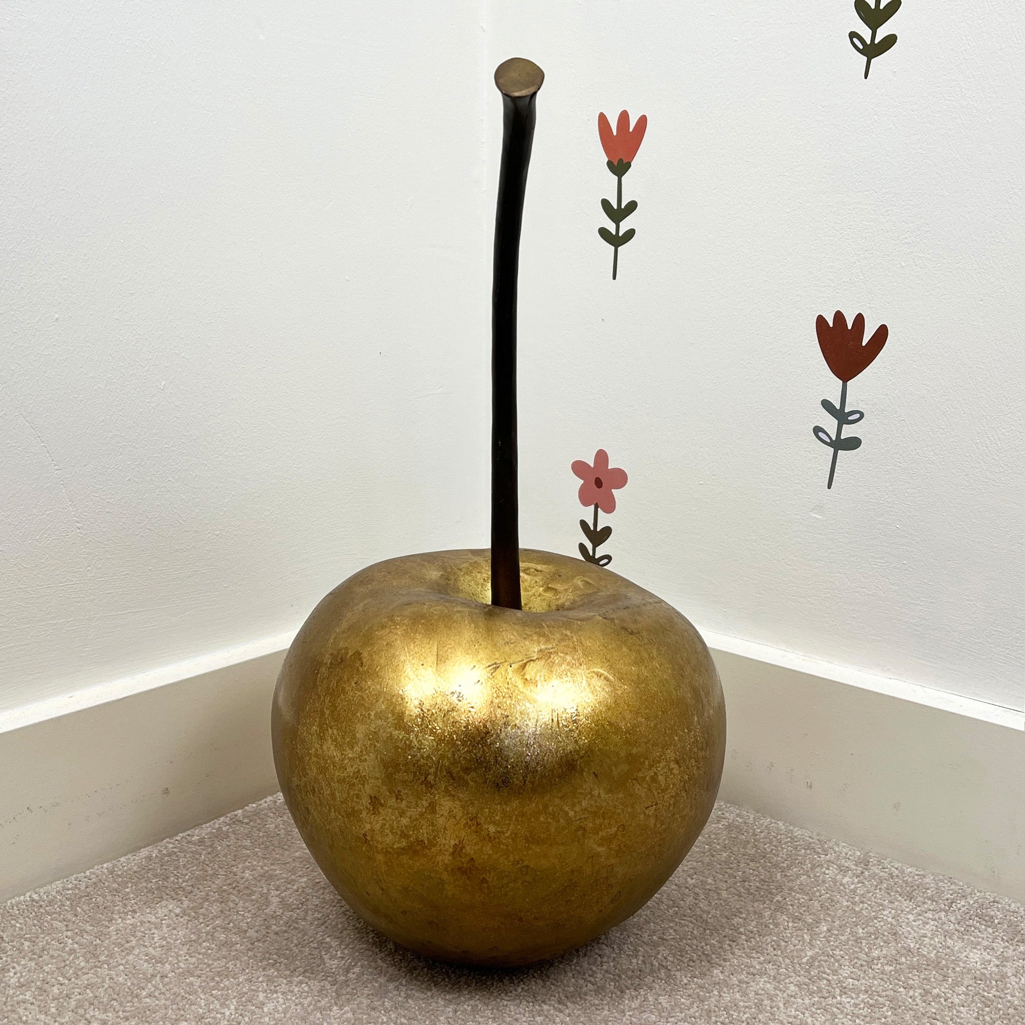 47cm Extra Large Gold Cherry Ornament – Resin