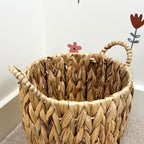 26cm Woven Water Hyacinth Basket Planter